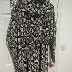 Long sleeve button-down dress